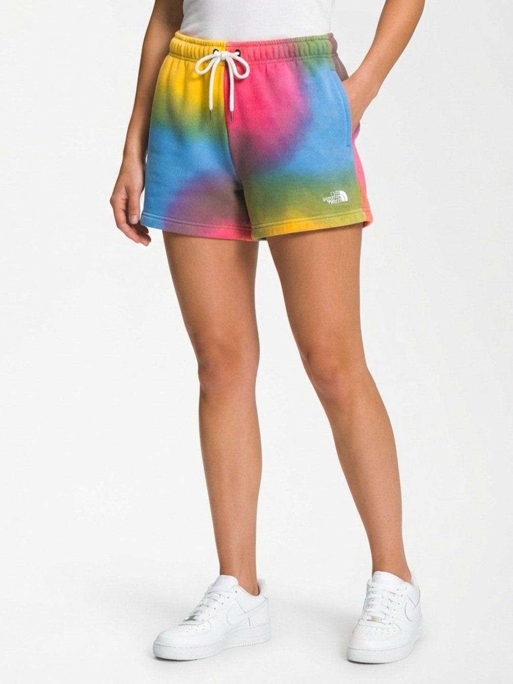 The North Face Super Sonic Rainbow Gradient Fleece Shorts M Athleisure Lounge
